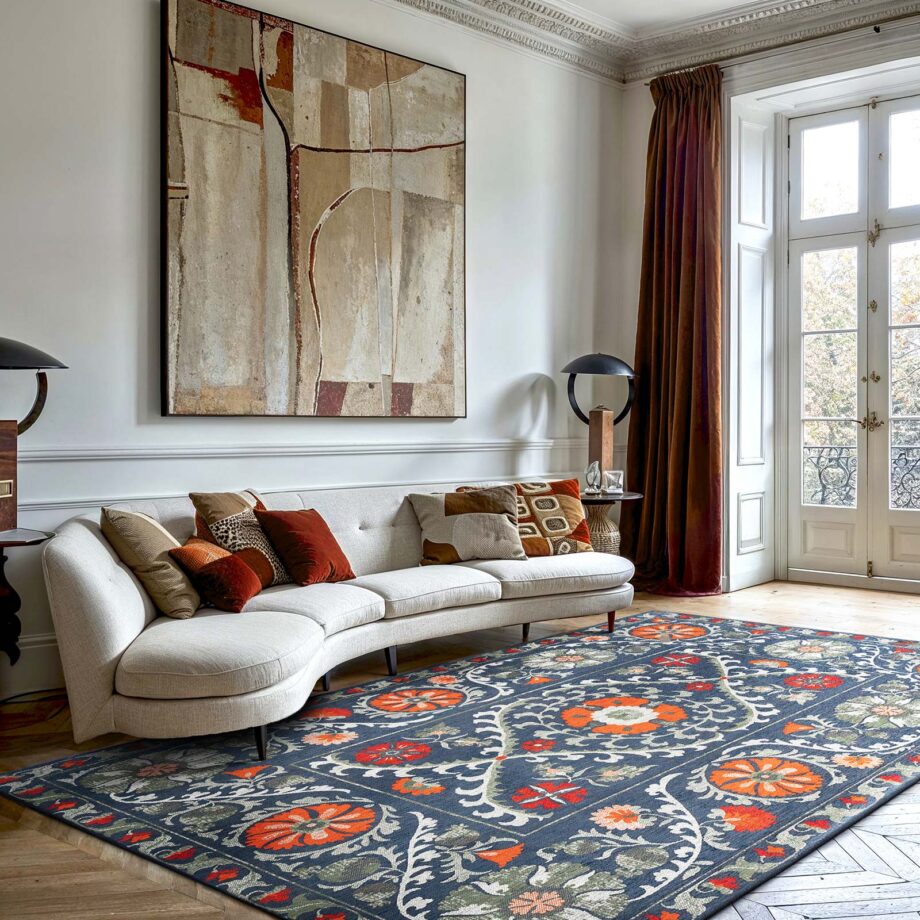 Louis De Poortere tapijt Antiquarian Suzani 9730 Nordic Ambiance