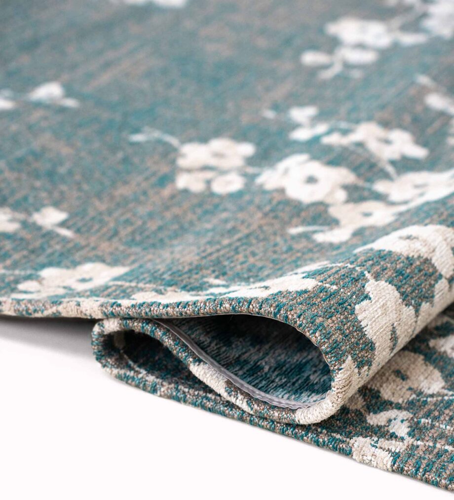 Louis De Poortere tapijt Sakura 9850 Sakura Lake Blue fold