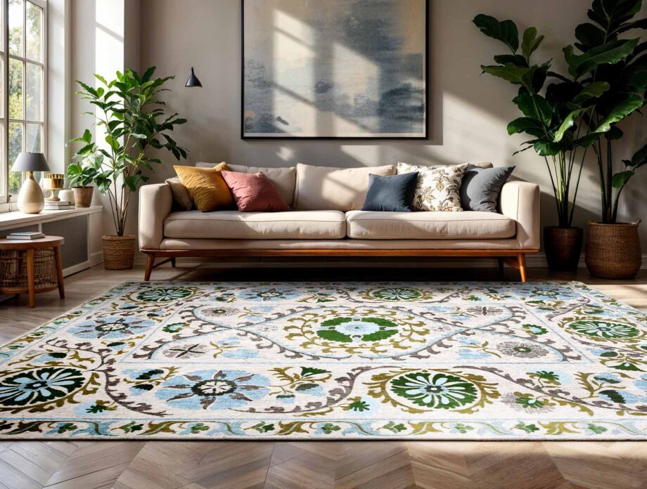 Louis De Poortere tapis Antiquarian Suzani 9732 Slavia Ambiance