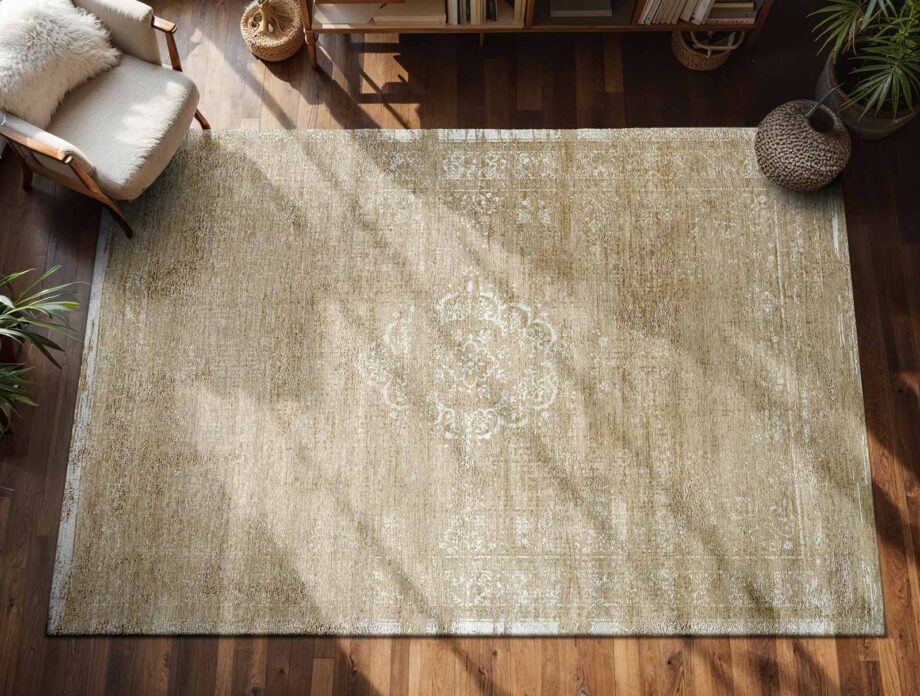 Louis De Poortere tapis Fading World Medallion 9672 Milk Curry interior 1