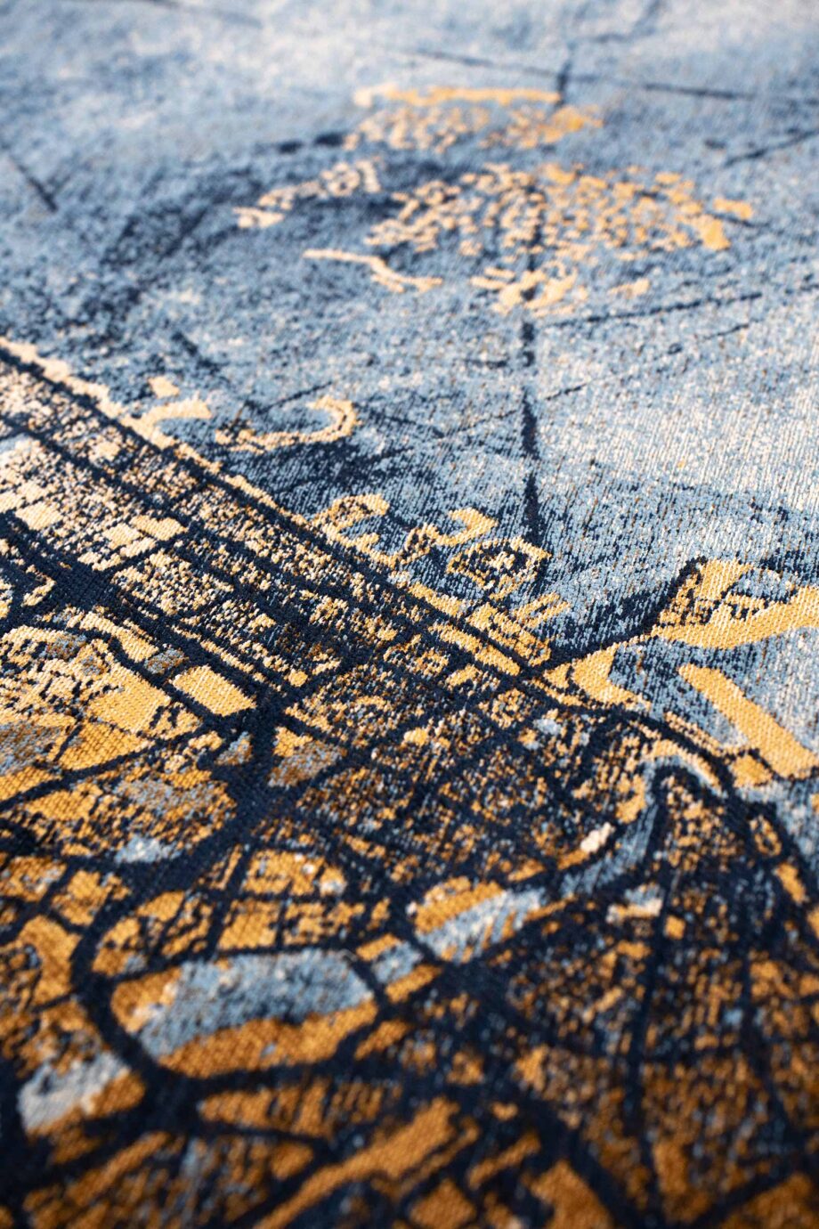 Louis De Poortere teppich Cities Dubai 9698 Gold Sea zoom vertical